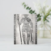 Plaque met afbeelding van de harnas van Joan of Ar Briefkaart (Staand voorkant)