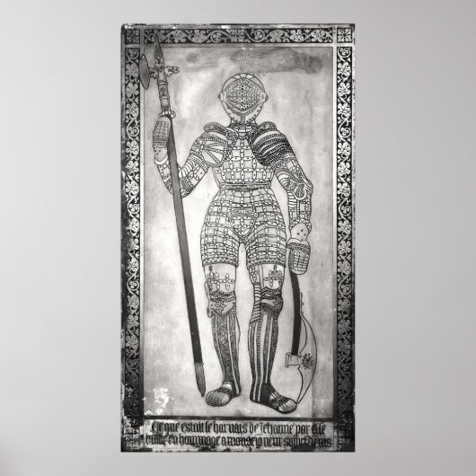 Plaque met afbeelding van de harnas van Joan of Ar Poster (Voorkant)