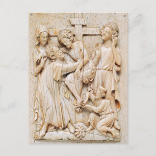 Plaque met de daling van het Kruis Briefkaart