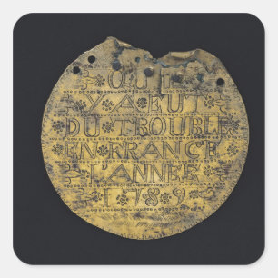 Plaque met de zin vierkante sticker