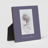 Plaque met Easel Pioenrozen en Harten Fotoplaat (Voorkant)