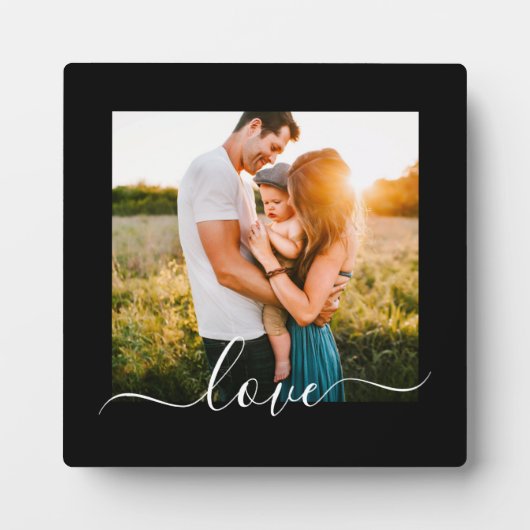 Plaque met standaard foto's Sjabloontekst zwart Fotoplaat (Voorkant)