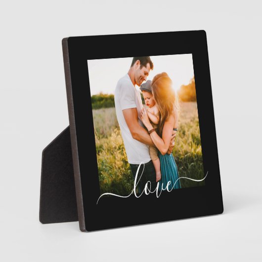 Plaque met standaard foto's Sjabloontekst zwart Fotoplaat (Voorkant)