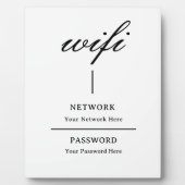 Plaque | Modern Wifi Wachtwoord Netwerk Fotoplaat (Voorkant)