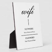Plaque | Modern Wifi Wachtwoord Netwerk Fotoplaat (Zijkant)
