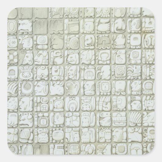 Plaque of ideographic write from the Temple of I Vierkante Sticker (Voorkant)