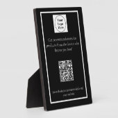 Plaque op QR-codestandaard Fotoplaat (Zijkant)