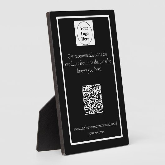 Plaque op QR-codestandaard Fotoplaat (Zijkant)