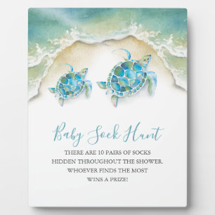 Plaque plaque de Zee Kustschildpad Baby shower Fotoplaat