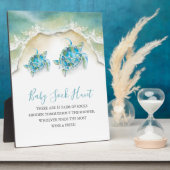Plaque plaque de Zee Kustschildpad Baby shower Fotoplaat (Zijkant)