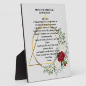 Plaque plaque d'Prayer of Spiritueel Communion Fotoplaat (Zijkant)