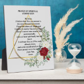 Plaque plaque d'Prayer of Spiritueel Communion Fotoplaat (Zijkant)