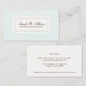 Plaque stijl van de boekenant Licht Blauw Visitekaartje (Voorkant / Achterkant)