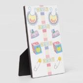 Plaque tabletop met Easel Baby Fotoplaat (Zijkant)