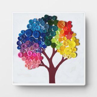 Plaque tabletop met Easel Button Tree Fotoplaat