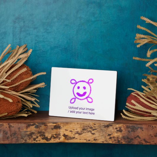 Plaque tabletop met Easel Fotoplaat (Zijkant)