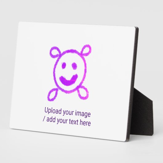 Plaque tabletop met Easel Fotoplaat (Zijkant)