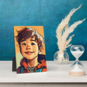 Plaque tabletop met Easel Fotoplaat (Zijkant)