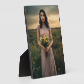 Plaque tabletop met Easel Fotoplaat (Zijkant)