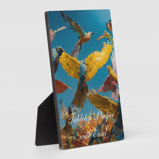 Plaque tabletop met Easel Fotoplaat (Zijkant)