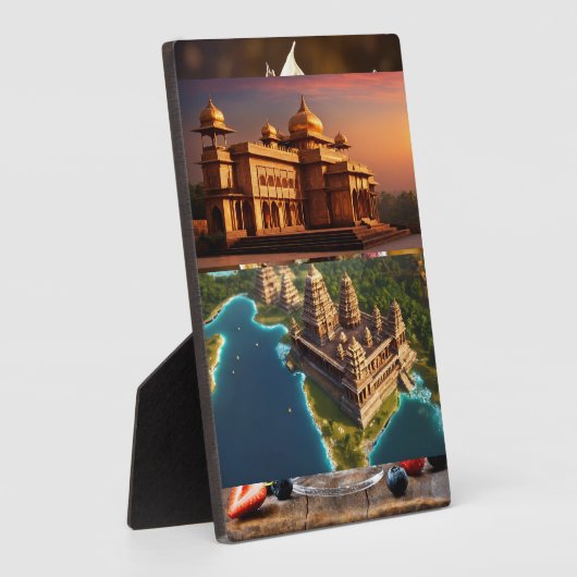 Plaque tabletop met Easel Fotoplaat (Zijkant)