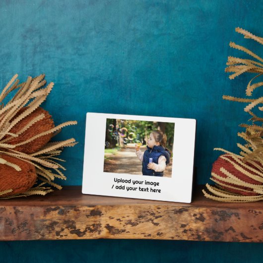 Plaque tabletop met Easel Fotoplaat (Zijkant)