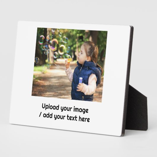 Plaque tabletop met Easel Fotoplaat (Zijkant)