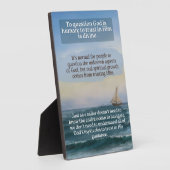 Plaque tabletop met Easel Fotoplaat (Zijkant)