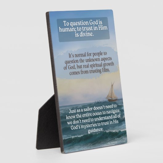 Plaque tabletop met Easel Fotoplaat (Zijkant)