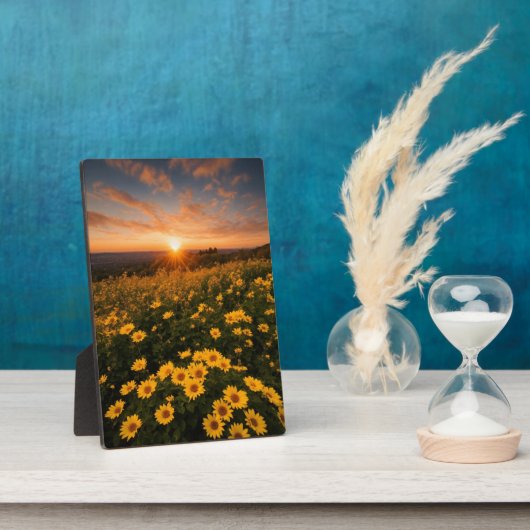 Plaque tabletop met Easel Fotoplaat (Zijkant)