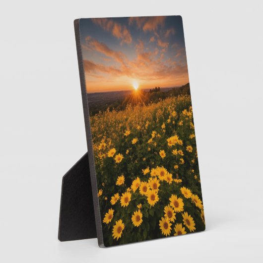 Plaque tabletop met Easel Fotoplaat (Zijkant)