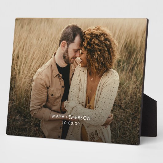 Plaque tabletop met Easel Fotoplaat (Zijkant)