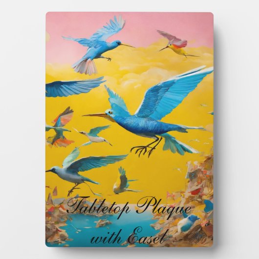 Plaque tabletop met Easel Fotoplaat (voorkant)