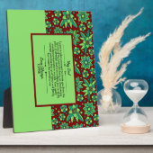 Plaque tabletop met Easel Fotoplaat (Zijkant)