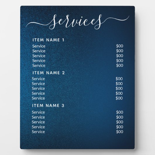 Plaque tabletop met Easel Fotoplaat (Voorkant)