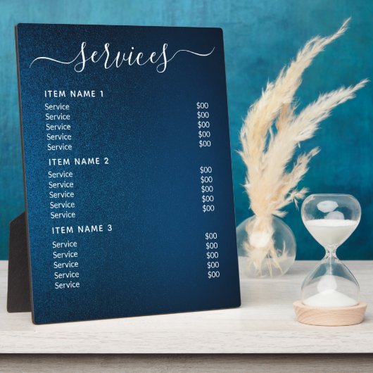 Plaque tabletop met Easel Fotoplaat (Zijkant)