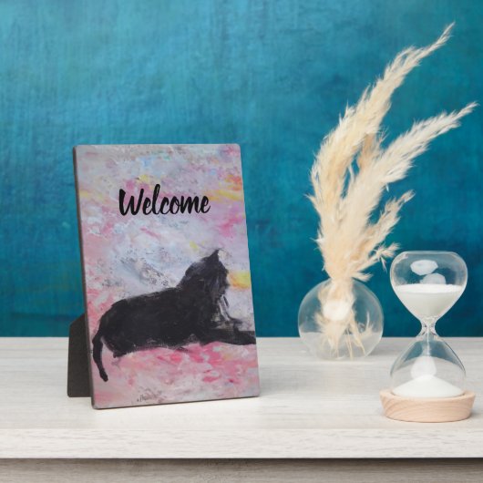 Plaque tabletop met Easel Fotoplaat (Zijkant)