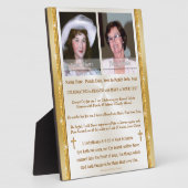 Plaque tabletop met Easel Fotoplaat (Zijkant)