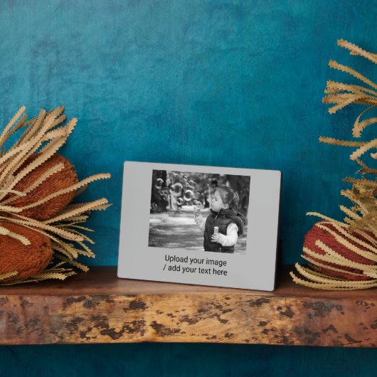 Plaque tabletop met Easel Fotoplaat (Zijkant)