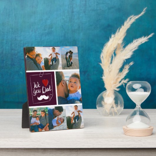 Plaque tabletop met Easel Fotoplaat (Zijkant)