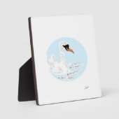 Plaque tabletop met Easel Swan Fotoplaat (Voorkant)