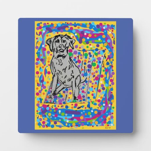 Plaque tabletop met esel fotoplaat (Voorkant)