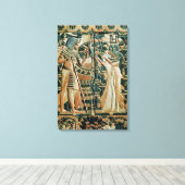 Plaque uit het deksel van de koffer met aanduiding canvas afdruk (Insitu (Houten vloer))