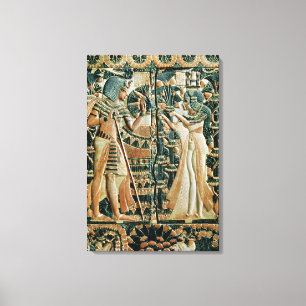 Plaque uit het deksel van de koffer met aanduiding canvas afdruk