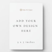 Plaque van 5x7 inch met standaard fotoplaat (voorkant)