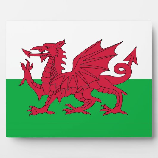 Plaque vlag van Wales Fotoplaat (Voorkant)