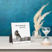 Plaque - vogel op hek fotoplaat (Insitu)