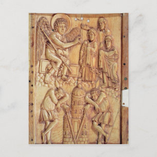 Plaque waarin de Heilige Vrouwen op de Tomb worden Briefkaart