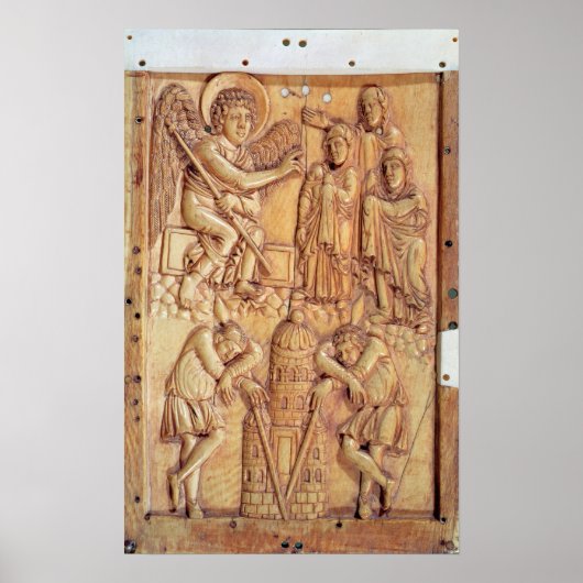 Plaque waarin de Heilige Vrouwen op de Tomb worden Poster (Voorkant)