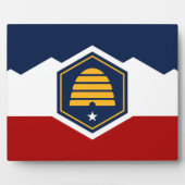 Plaque with flag of Utah State, USA Fotoplaat (Voorkant)
